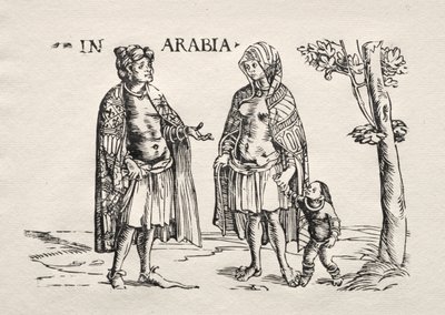 Mieszkańcy Arabii i Indii. autorstwa Hans Burgkmair