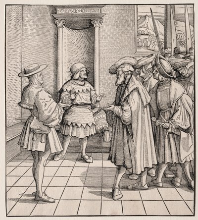 Zła rada jednego małego człowieka drugiemu, 1512-1516. autorstwa Hans Burgkmair
