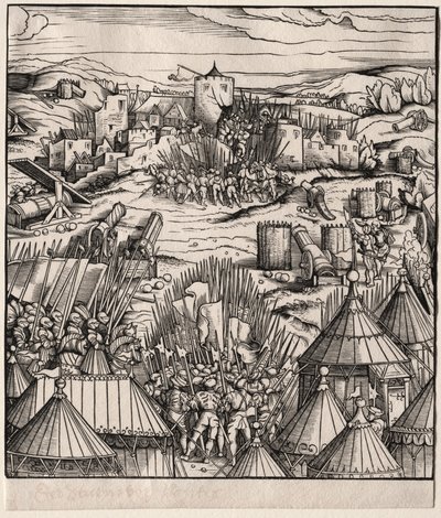 Szturm na Nantes, 1512-1515. autorstwa Hans Burgkmair