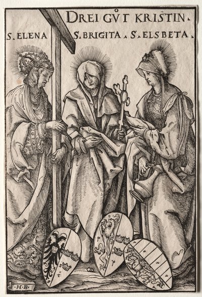 Trzy chrześcijańskie bohaterki: Święta Helena, Brygida i Elżbieta. autorstwa Hans Burgkmair