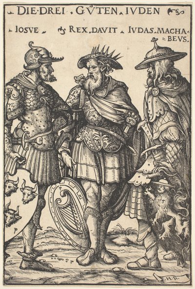 Jozue, Dawid i Juda Machabeusz autorstwa Hans Burgkmair I