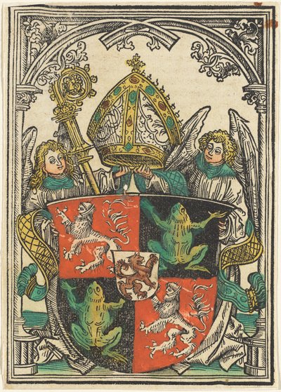 Herb Wigeleus von Fröschel, biskup Passau autorstwa Hans Burgkmair I