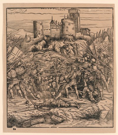 Bitwa pod Nauders, z „Der Weisskunig” autorstwa Hans Burgkmair the Elder