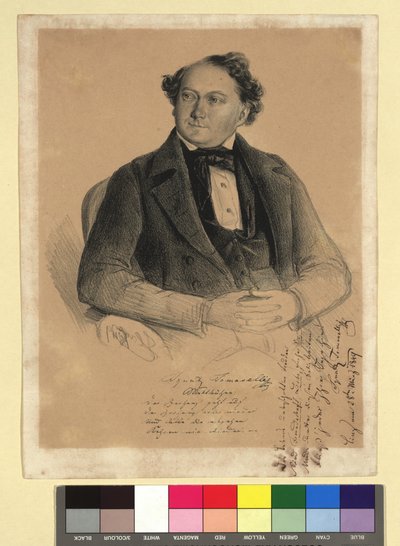 Ignaz Tomaselli, aktor i śpiewak (1812–1862)
M.facs. Podpis i czterowierszowy wiersz „Weltbühne”

Po prawej stronie czterowierszowy wiersz jako dedykacja Ignatza Tomaselli dla () Linz, 28 marca 1849 r.

Ignatz Tomaselli/Weltbühne:/Der Vorhand geht a autorstwa Hans Canon