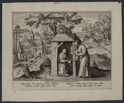 Święty Hieronim autorstwa Hans Collaert
