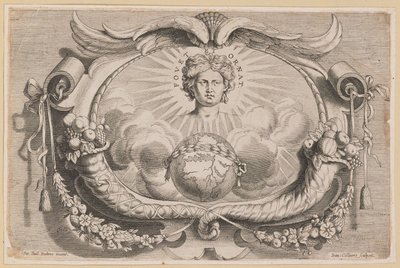 Urządzenie drukarskie dla Jana van Keerbergena: Winieta do Biblia Cum Glossa Ordinaria autorstwa Hans Collaert the Younger