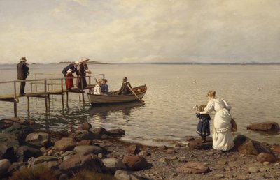 Letnie życie na plaży? autorstwa Hans Gude
