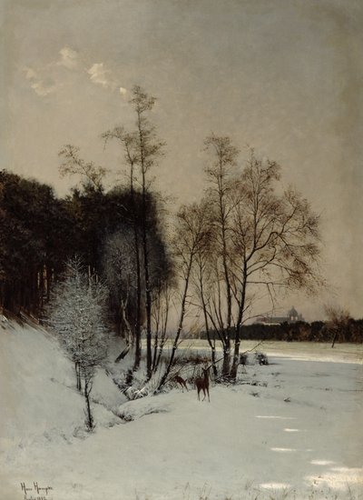 Zimowy widok w Poznaniu, 1887 autorstwa Hans Hampke