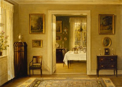 Patrząc do jadalni autorstwa Hans Hilsoe