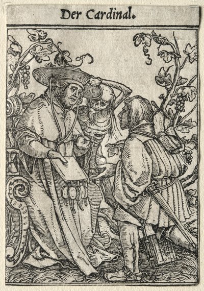 Taniec śmierci: kardynał. autorstwa Hans Holbein