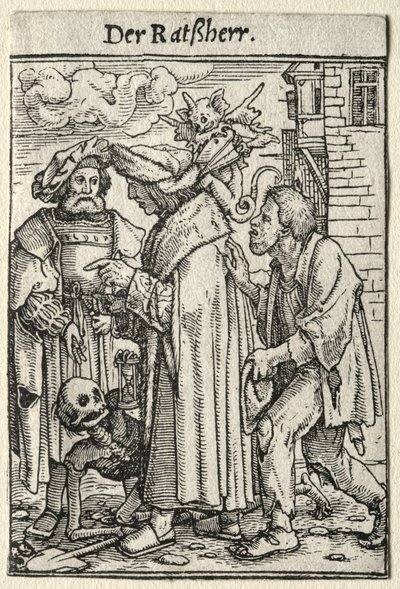 Taniec Śmierci: Radny autorstwa Hans Holbein