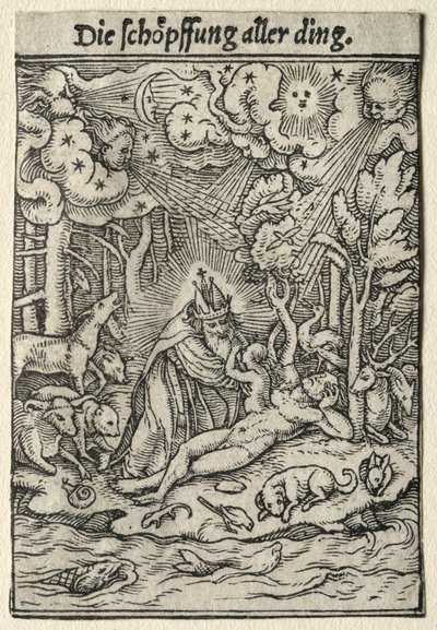 Taniec śmierci: stworzenie. autorstwa Hans Holbein