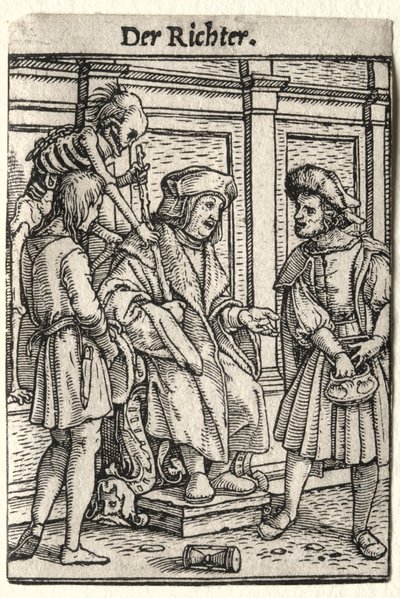 Taniec Śmierci: Sędzia autorstwa Hans Holbein