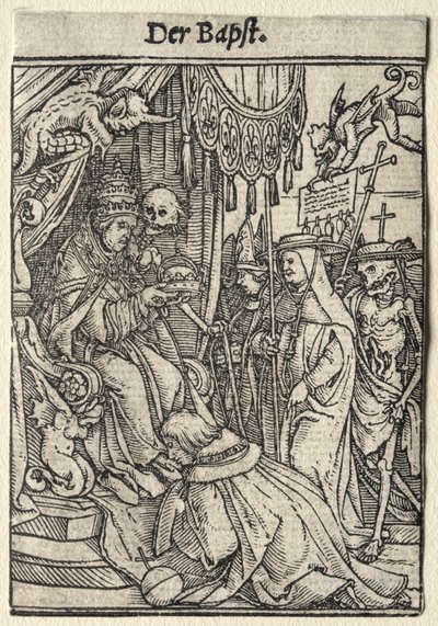 Taniec Śmierci: Papież autorstwa Hans Holbein