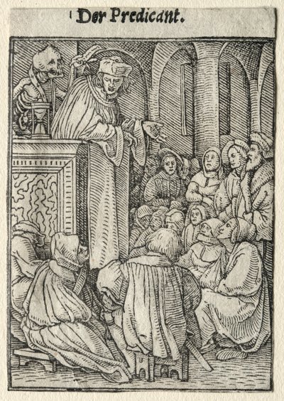 Taniec Śmierci: Kaznodzieja. autorstwa Hans Holbein