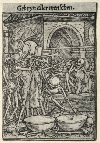 Taniec Śmierci: Trębacze Śmierci autorstwa Hans Holbein