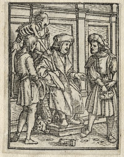 Taniec śmierci: sędzia autorstwa Hans Holbein