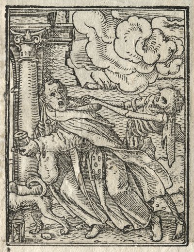 Taniec śmierci: zakonnik żebraczy; Zakonnica autorstwa Hans Holbein