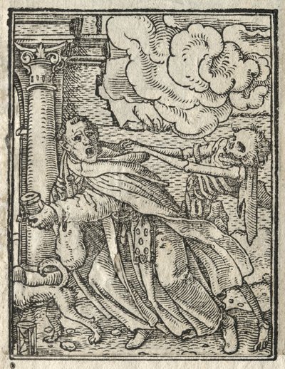 Taniec Śmierci: Zakonnica Żebraczka, Zakonnica. autorstwa Hans Holbein