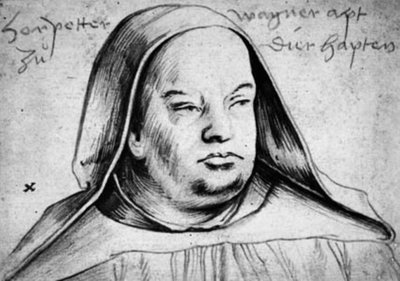 Portret Petera Wagnera, opata Thierhaupten autorstwa Hans Holbein d.Æ.