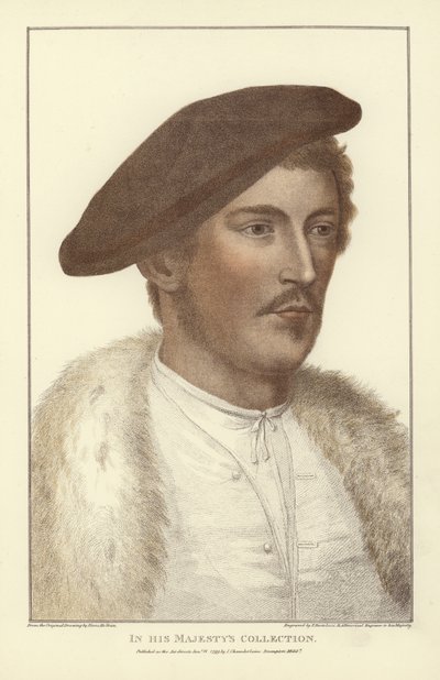 Anonimowy mężczyzna (akwatinta) autorstwa Hans Holbein der Jüngere