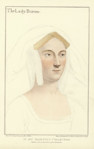 Katarzyna, Lady Borough (akwatinta) autorstwa Hans Holbein der Jüngere