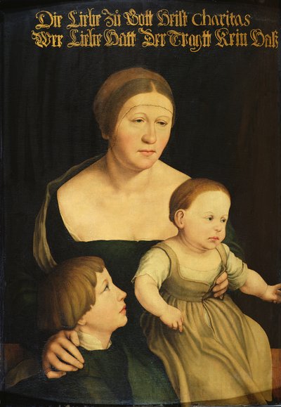 Dobroczynność lub rodzina artysty, ok. 1528 autorstwa Hans Holbein der Jüngere