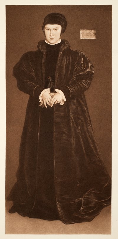 Krystyna Duńska, księżna Mediolanu, ok. 1538, wyd. 1640 (kolotyp) autorstwa Hans Holbein der Jüngere