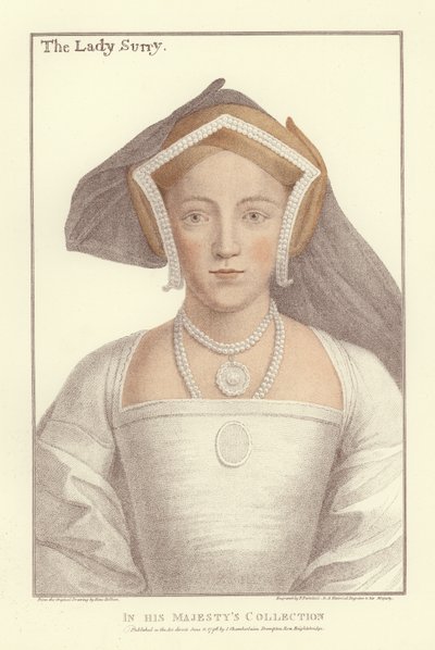 Frances Howard, hrabina Surrey (akwatinta) autorstwa Hans Holbein der Jüngere