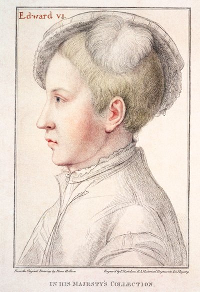 Portret Edwarda VI (1537-53) wyryty przez Francesco Bartolozziego (1727-1815) 1796 autorstwa Hans Holbein der Jüngere