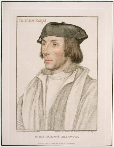 Sir Thomas Elyot (ok. 1490-1546) grawerowany przez Francesco Bartolozzi (1727-1815) 1794 autorstwa Hans Holbein der Jüngere
