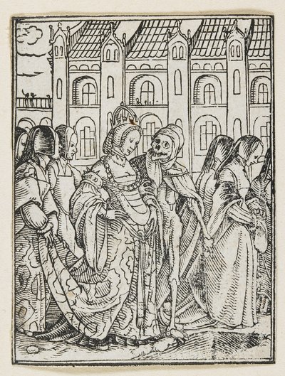 Cesarzowa z Tańca Śmierci (Lyon), 1538, 1523-1526 autorstwa Hans Holbein der Jüngere