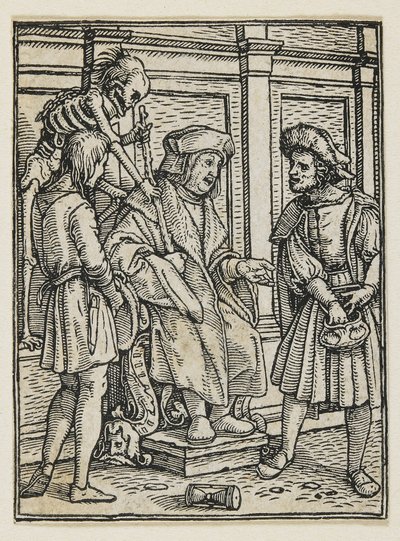 Sędzia z Tańca Śmierci (Lyon), 1538, 1523-1526 autorstwa Hans Holbein der Jüngere