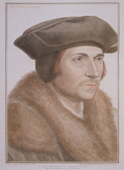Thomas More, Lord Kanclerz (1478-1535) wyryty przez Francesco Bartolozzi (1727-1815) autorstwa Hans Holbein der Jüngere