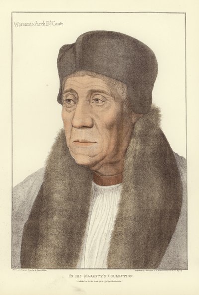 William Warham, arcybiskup Canterbury (akwatinta) autorstwa Hans Holbein der Jüngere