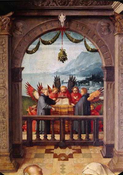 Szczegóły Fontanny Życia, 1519 autorstwa Hans Holbein the Elder