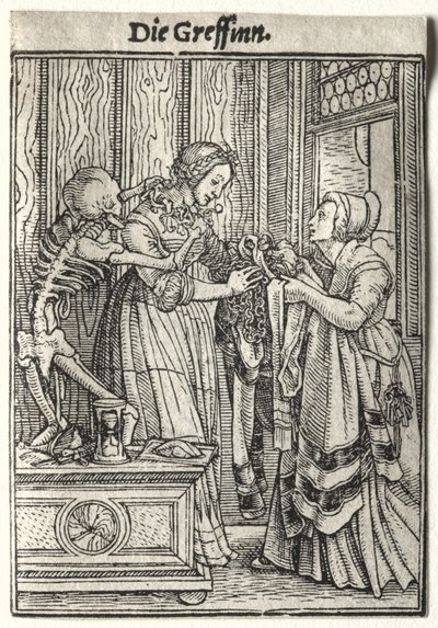 Taniec Śmierci: Hrabina autorstwa Hans Holbein the Younger