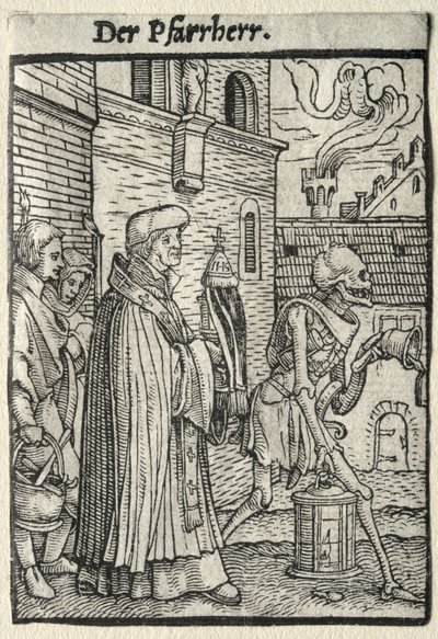 Taniec Śmierci: Pastor autorstwa Hans Holbein the Younger
