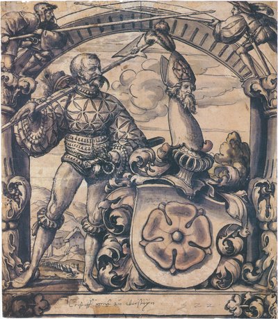 Projekt heraldycznego panelu witrażowego autorstwa Hans Holbein the Younger