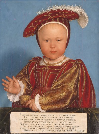 Edward, książę Walii, późniejszy król Edward VI autorstwa Hans Holbein the Younger