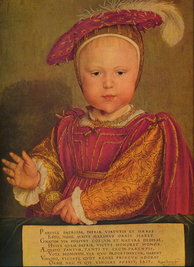 Edward VI jako książę Walii, c1538 autorstwa Hans Holbein der Jüngere