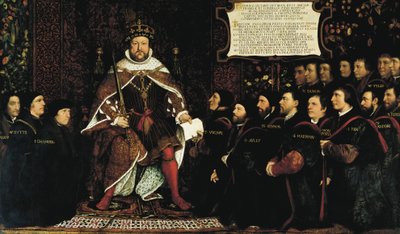 Henryk VIII i fryzjerzy autorstwa Hans Holbein der Jüngere