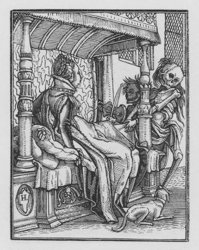Taniec śmierci Holbeina: księżna autorstwa Hans Holbein der Jüngere