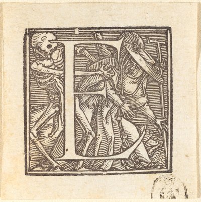 Litera E autorstwa Hans Holbein der Jüngere