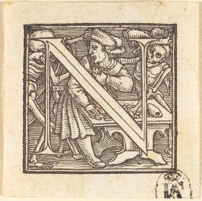 Litera N autorstwa Hans Holbein der Jüngere