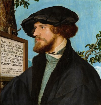 Portret Bonifacego Amerbacha, 1519 (olej na drewnie sosnowym) autorstwa Hans Holbein der Jüngere