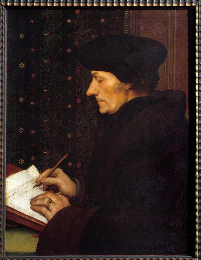 Portret Erazma z Rotterdamu (Desiderius Erasmus Rotterdamus autorstwa Hans Holbein der Jüngere