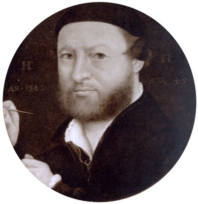 Autoportret w wieku 45 lat, 1542, 1936. autorstwa Hans Holbein der Jüngere