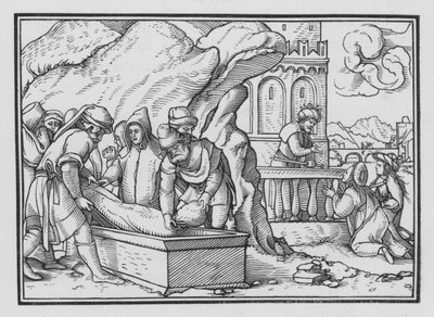 Śmierć Józefa, Genesis L, 26 autorstwa Hans Holbein der Jüngere