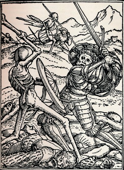 Rycerz i śmierć, 1538, 1917 autorstwa Hans Holbein der Jüngere